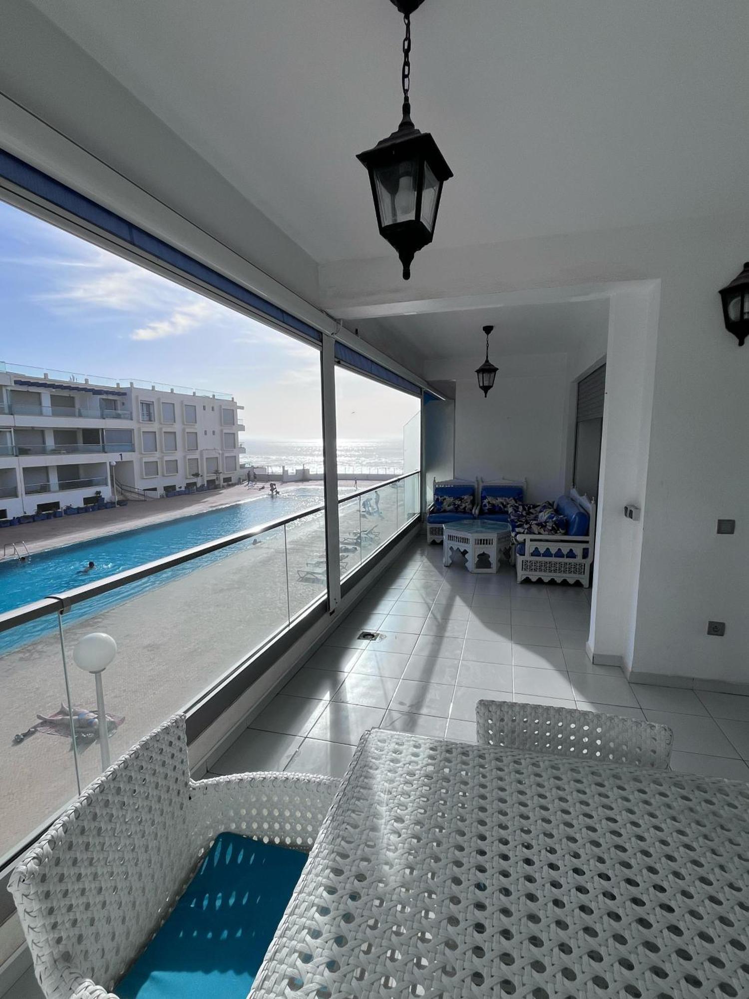 Apartment Sea View With Pool Aourir Exteriör bild
