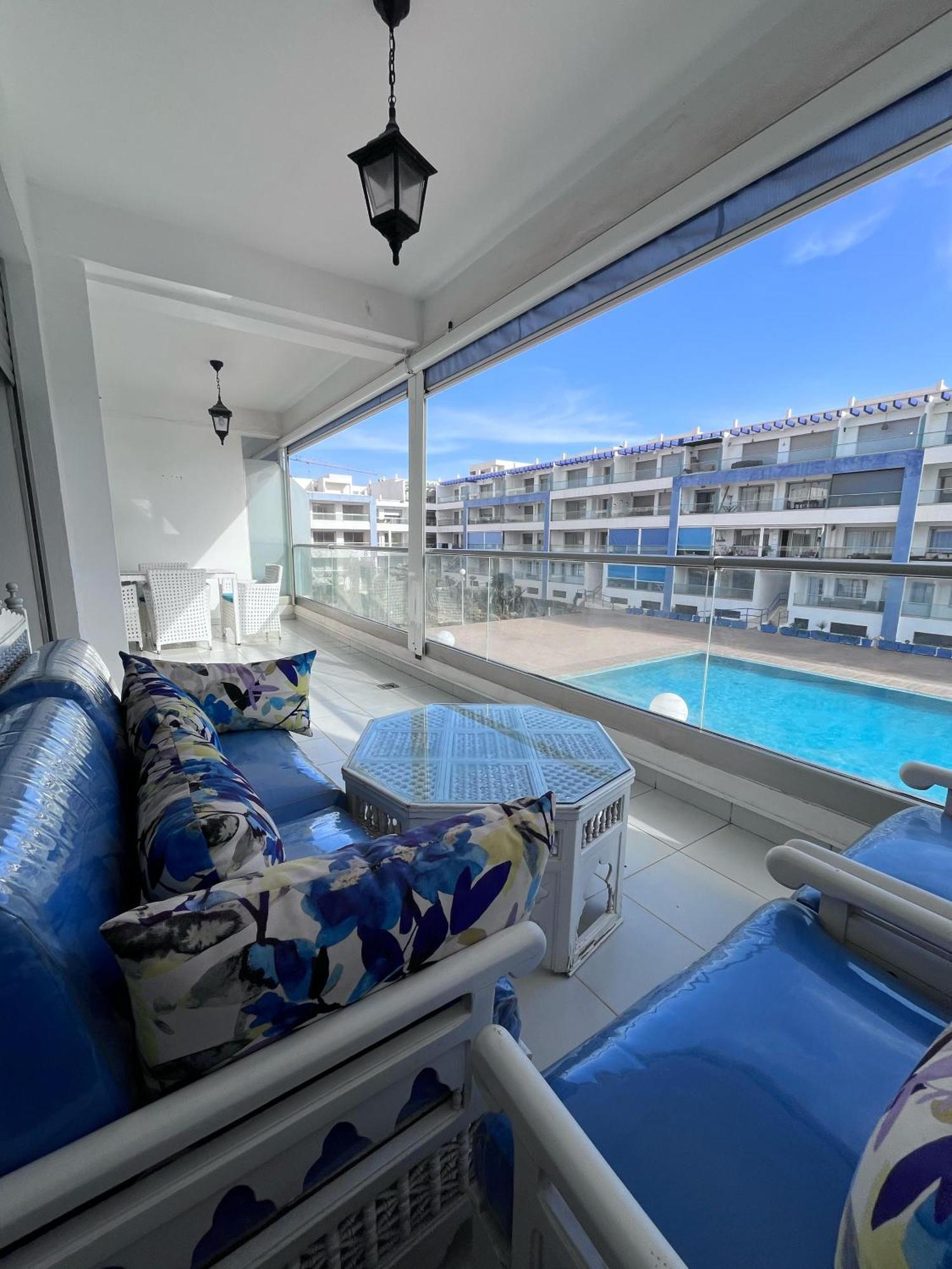 Apartment Sea View With Pool Aourir Exteriör bild