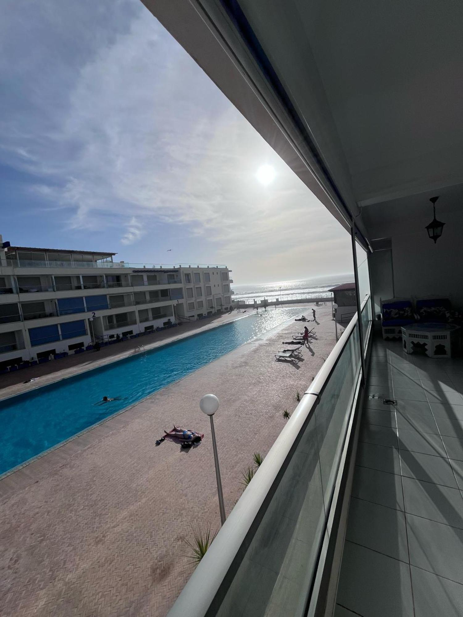Apartment Sea View With Pool Aourir Exteriör bild