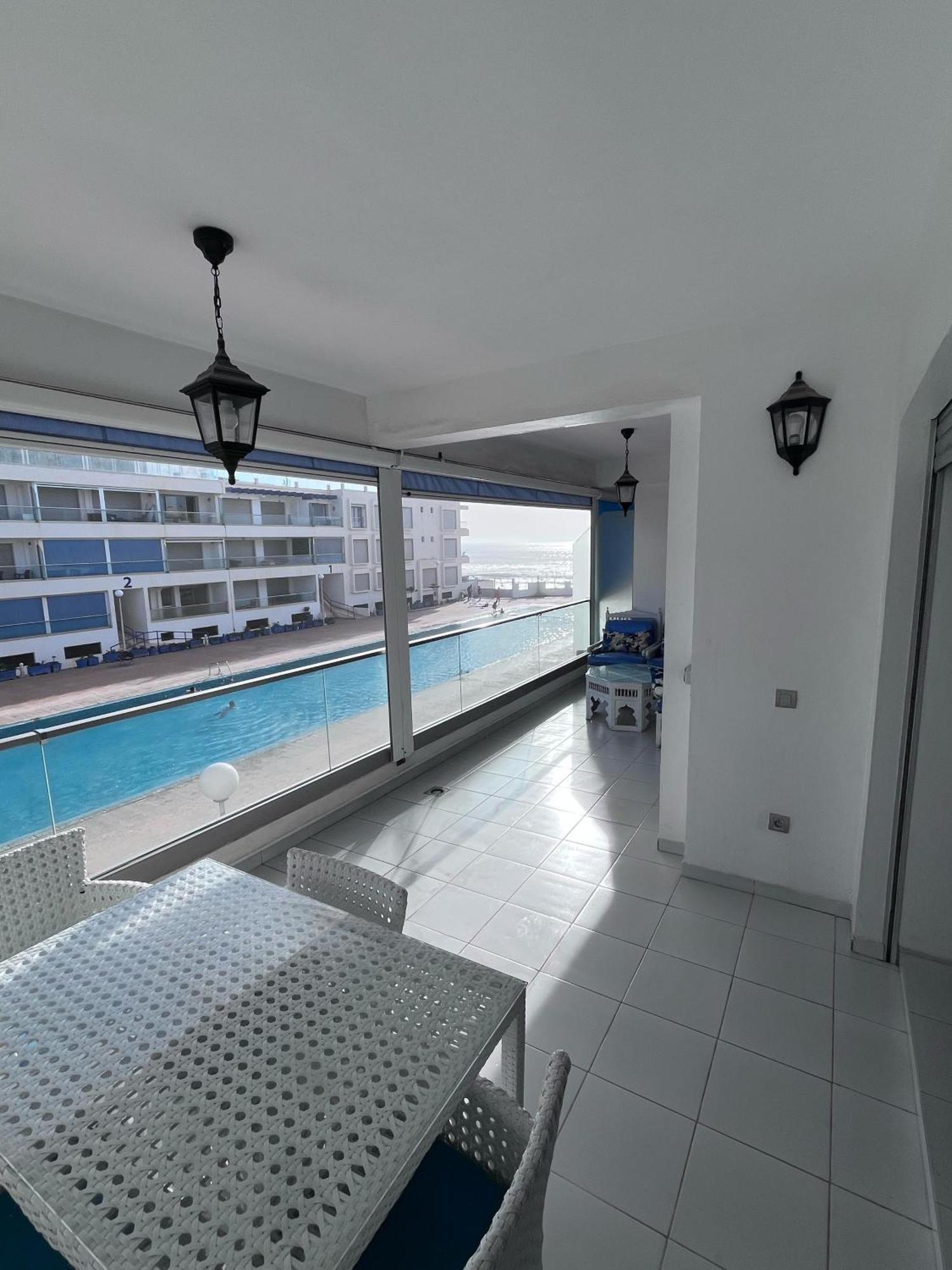 Apartment Sea View With Pool Aourir Exteriör bild