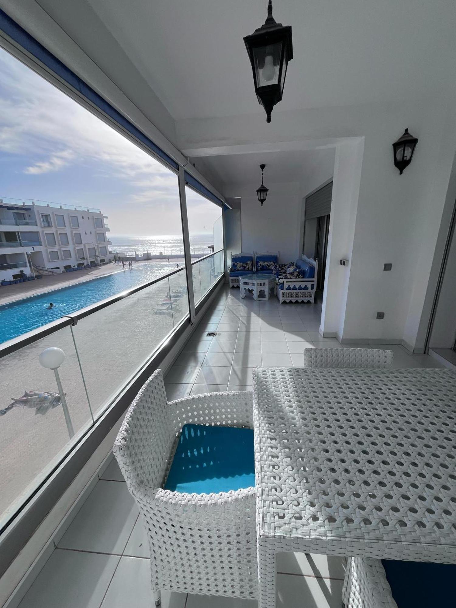 Apartment Sea View With Pool Aourir Exteriör bild
