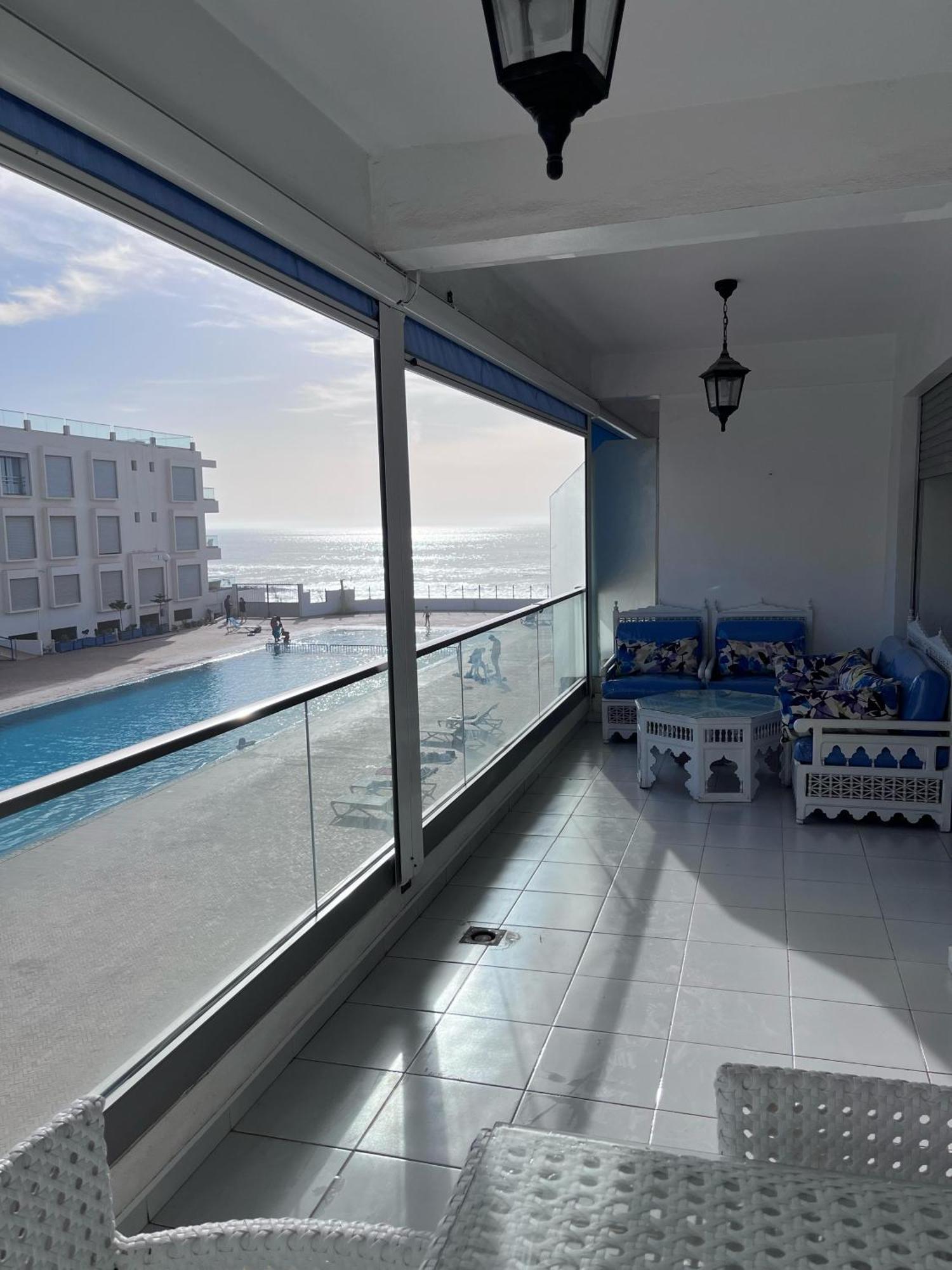 Apartment Sea View With Pool Aourir Exteriör bild